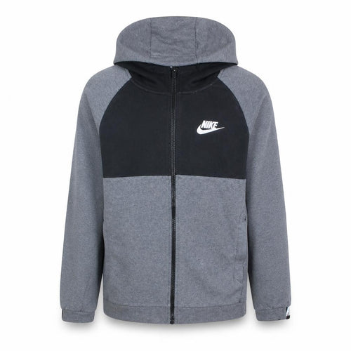 Nike Men's Grey & Black Full Zip Hoodie M Hooded Sweatshirt