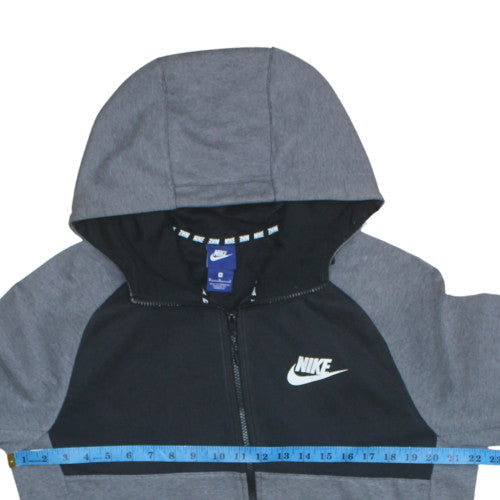 Nike Men's Grey & Black Full Zip Hoodie M Hooded Sweatshirt