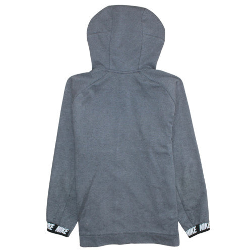 Nike Men's Grey & Black Full Zip Hoodie M Hooded Sweatshirt