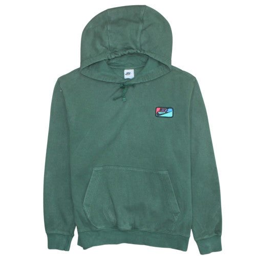 Nike Men's Green Pullover Hoodie M Fleece Regular Fit Graphic