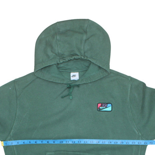 Nike Men's Green Pullover Hoodie M Fleece Regular Fit Graphic