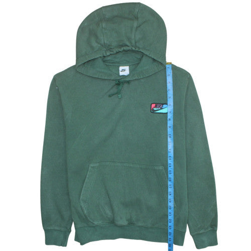Nike Men's Green Pullover Hoodie M Fleece Regular Fit Graphic