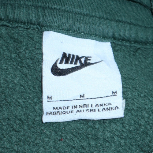 Nike Men's Green Pullover Hoodie M Fleece Regular Fit Graphic