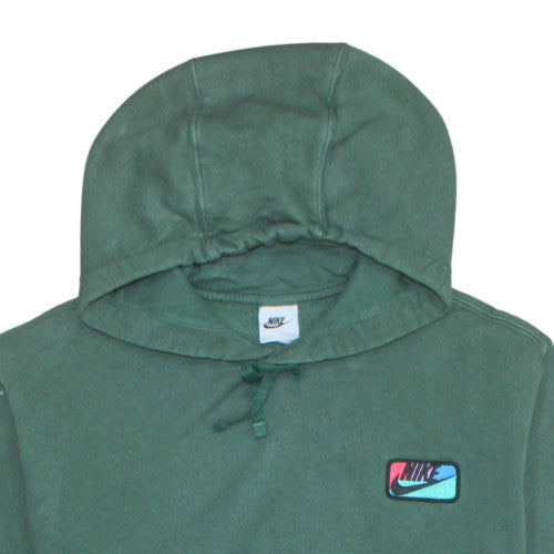 Nike Men's Green Pullover Hoodie M Fleece Regular Fit Graphic