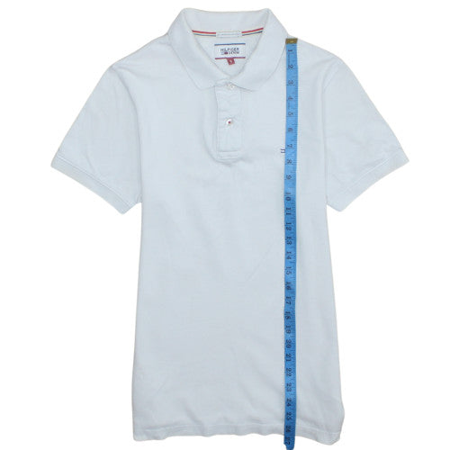 Tommy Hilfiger Men's White Cotton Short Sleeve Polo Shirt Size S