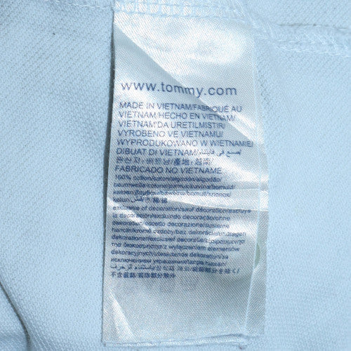 Tommy Hilfiger Men's White Cotton Short Sleeve Polo Shirt Size S