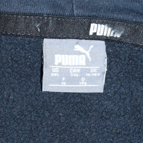 Puma Boys Black Pullover Hoodie Fleece Regular Fit 14 Years