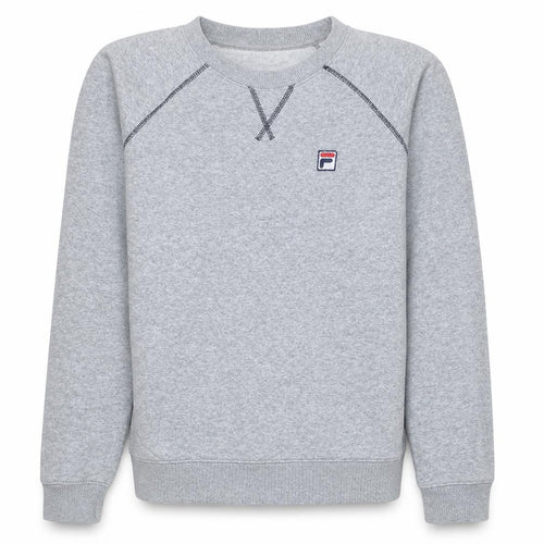 Fila Men's Grey Crew Neck Sweatshirt L Classic Fit Cotton Blend