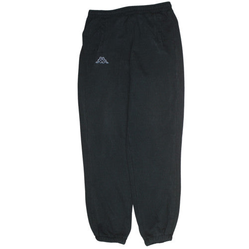 Kappa Men's Black Small Jogger Sweatpants Elastic Waist Comfort Fit