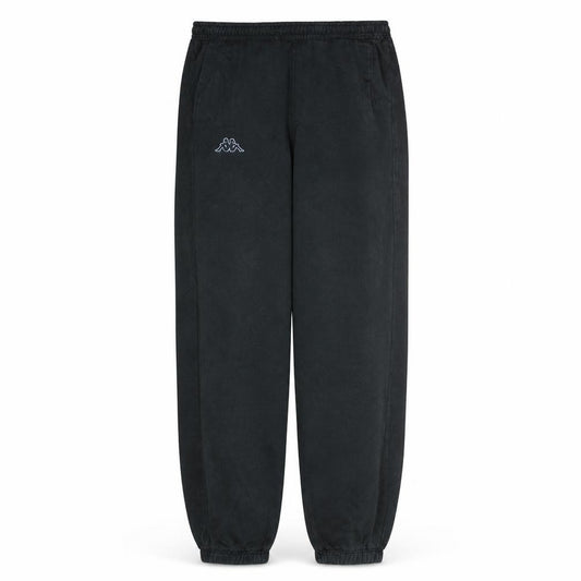 Front view of Kappa Men's Black Small Jogger Sweatpants Elastic Waist Comfort Fit