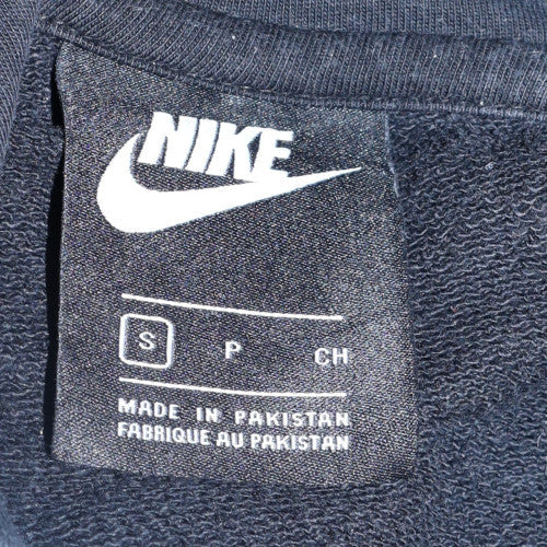 Nike Men's Black Pullover Hoodie Size S Logo Cotton Sweatshirt