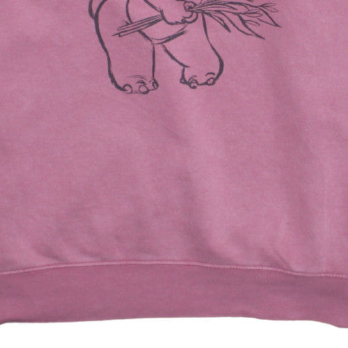 Primark Disney Stitch Pink Sweatshirt Women M Pullover Cotton Blend
