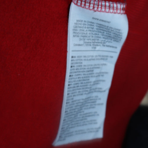 Converse Mens Red Crew Neck Sweatshirt Size M Cotton Blend Pullover