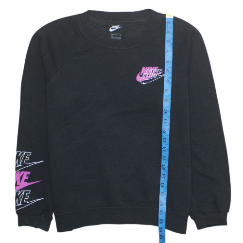 Nike Womens Black Small Crew Neck Pullover Sweatshirt