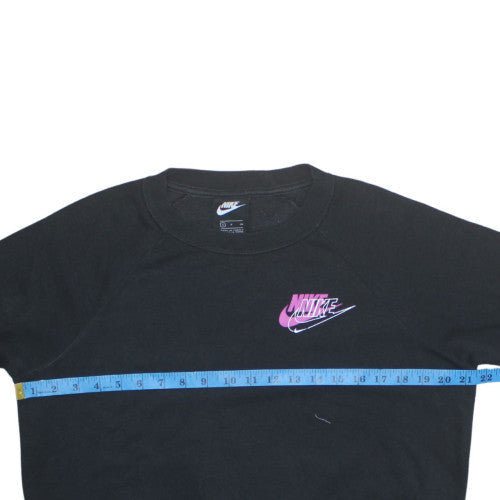 Nike Womens Black Small Crew Neck Pullover Sweatshirt