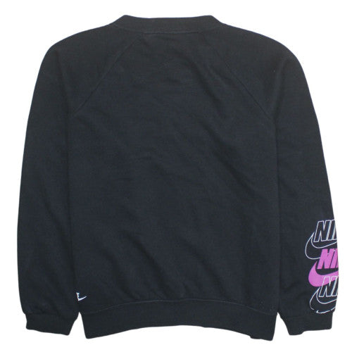 Nike Womens Black Small Crew Neck Pullover Sweatshirt