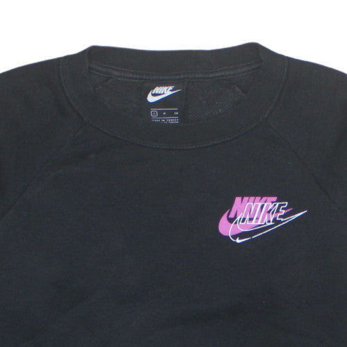 Nike Womens Black Small Crew Neck Pullover Sweatshirt