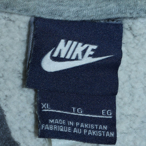 Nike Men's Grey Pullover Hoodie XL Fleece Cotton Blend