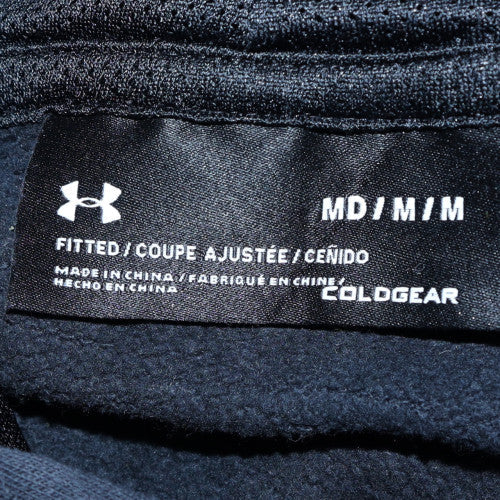 Under Armour Men's Black Medium Pullover Hoodie Hooded Athletic Fleece
