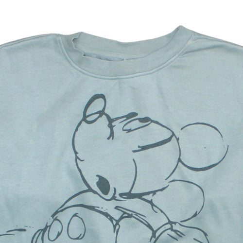 Disney Women Blue Mickey Mouse Pullover Sweatshirt L 14/16