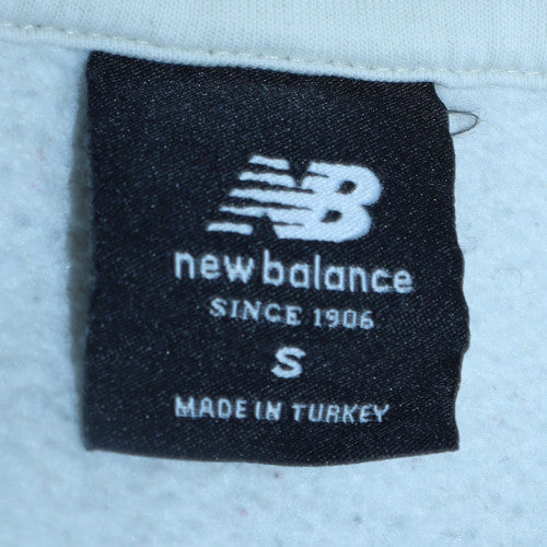 New Balance Men's White Pullover Hoodie S Logo Sportswear