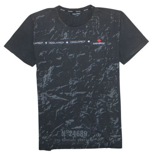 Dsquared2 Men's Black 3XL Graphic Print Cotton T-Shirt