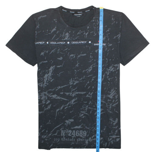 Dsquared2 Men's Black 3XL Graphic Print Cotton T-Shirt