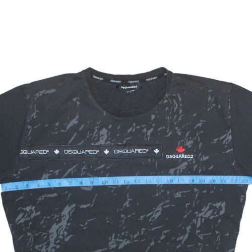 Dsquared2 Men's Black 3XL Graphic Print Cotton T-Shirt