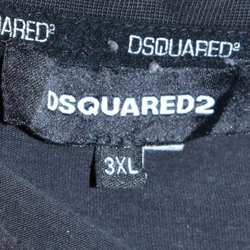 Dsquared2 Men's Black 3XL Graphic Print Cotton T-Shirt