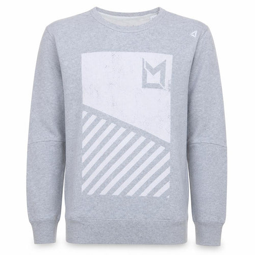 Reebok Men's Grey XS Les Mills Crew Neck Graphic Sweatshirt