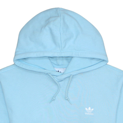 Adidas Men’s Blue Pullover Hoodie L Sports Fleece Logo Sweatshirt