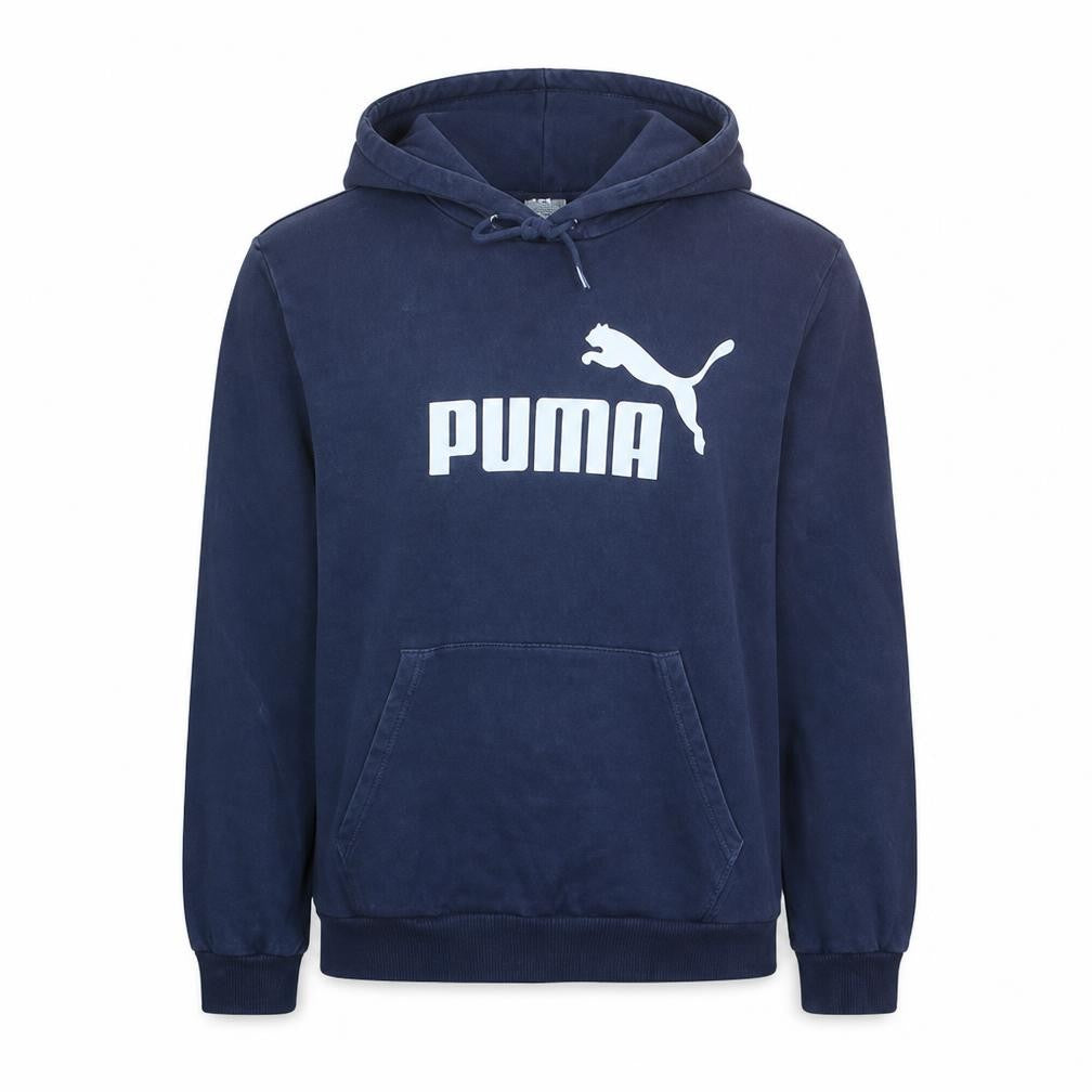 Puma Men's Blue Pullover Hoodie L Sports Fleece Regular Fit