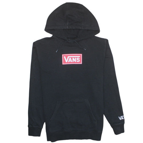Vans Men's Black Pullover Hoodie Large Logo Fleece Sweatshirt