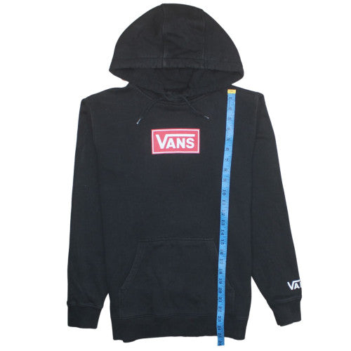 Vans Men's Black Pullover Hoodie Large Logo Fleece Sweatshirt
