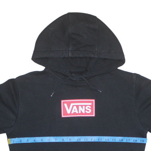 Vans Men's Black Pullover Hoodie Large Logo Fleece Sweatshirt