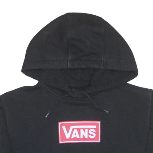 Vans Men's Black Pullover Hoodie Large Logo Fleece Sweatshirt