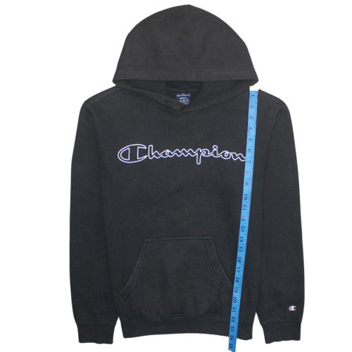 Champion Men’s Black Small Pullover Hoodie with Logo Front