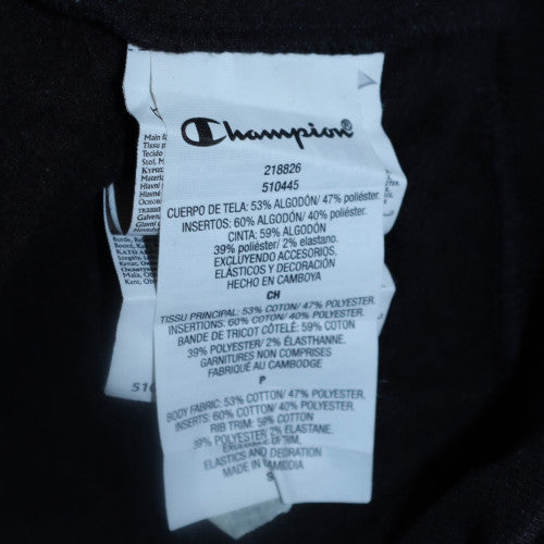 Champion Men’s Black Small Pullover Hoodie with Logo Front