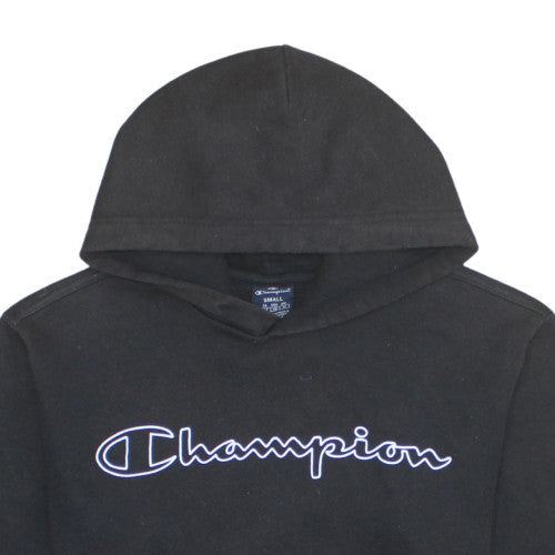 Champion Men’s Black Small Pullover Hoodie with Logo Front