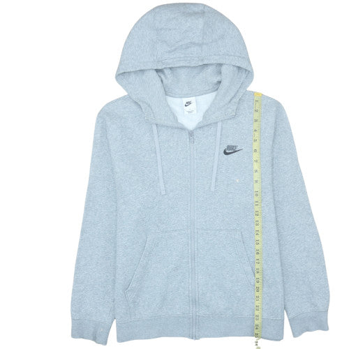 Nike Men’s Grey Full Zip Hoodie M Regular Fit Casual Sportswear