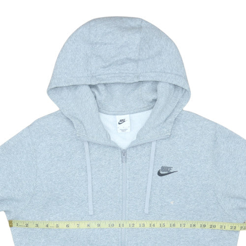 Nike Men’s Grey Full Zip Hoodie M Regular Fit Casual Sportswear