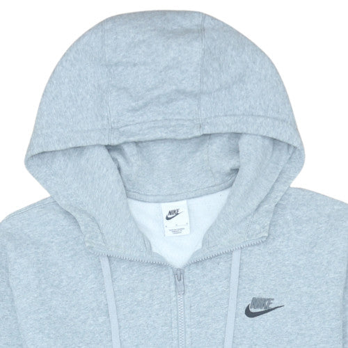 Nike Men’s Grey Full Zip Hoodie M Regular Fit Casual Sportswear