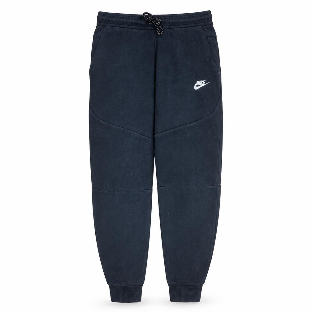 Front view of Nike Men's Black Fleece Jogger Trousers, size S, Regular Fit
