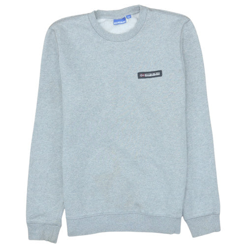 Napapijri Men's Grey Crew Neck Pullover Sweatshirt Size S