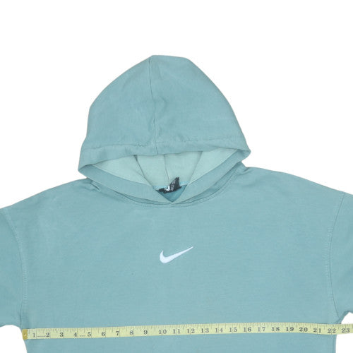 Nike Men's Blue Pullover Hoodie L Logo Cotton Sweatshirt