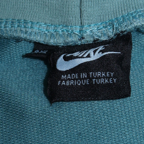 Nike Men's Blue Pullover Hoodie L Logo Cotton Sweatshirt