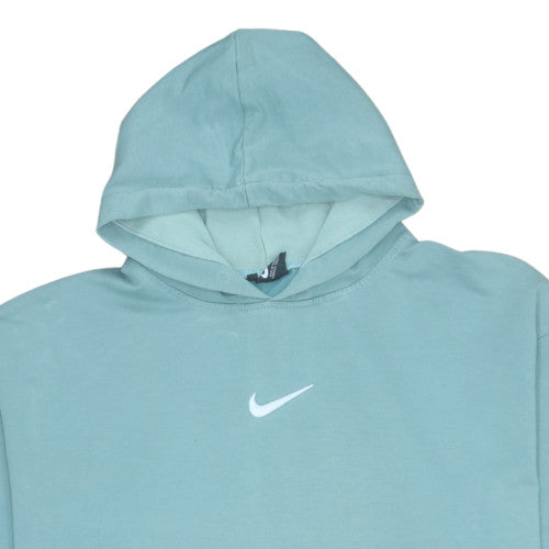 Nike Men's Blue Pullover Hoodie L Logo Cotton Sweatshirt