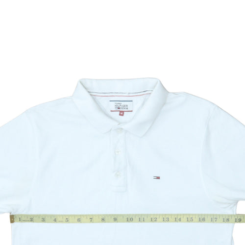 Tommy Hilfiger Men's White Cotton Polo Shirt Size M