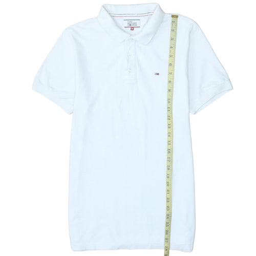 Tommy Hilfiger Men's White Cotton Polo Shirt Size M