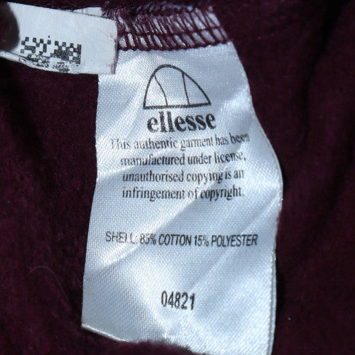 Ellesse Womens Red Jogger Trousers Size 8 Fleece Elastic Waist